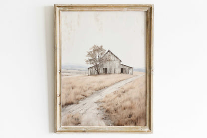 Old Barn Print, Rustic Wall Art, Vintage Farmhouse Decor - WildfieldPrints