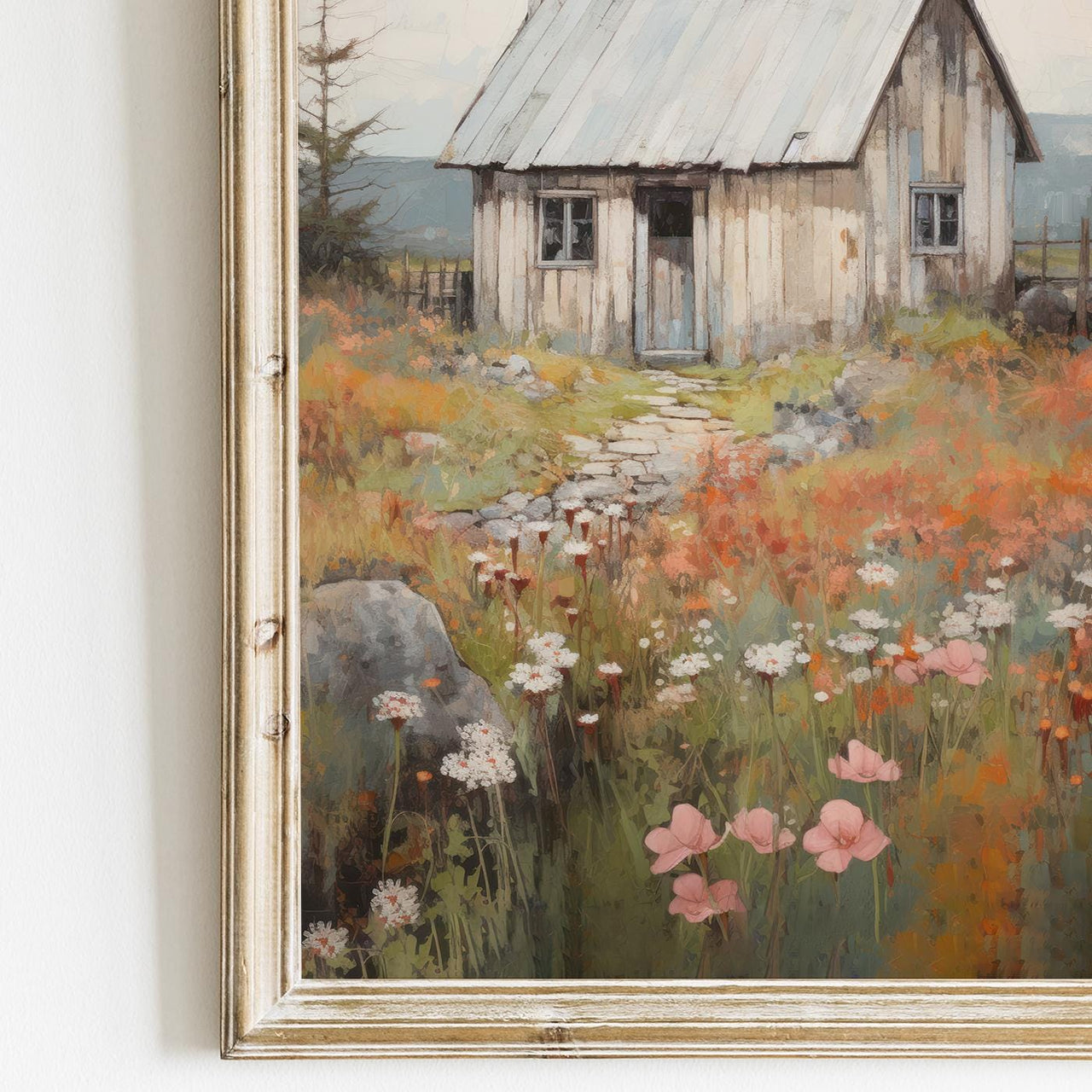Old House Wall Art – Farmhouse Nursery Print
