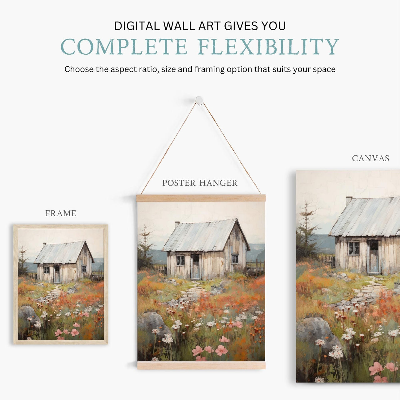 Old House Wall Art – Farmhouse Nursery Print