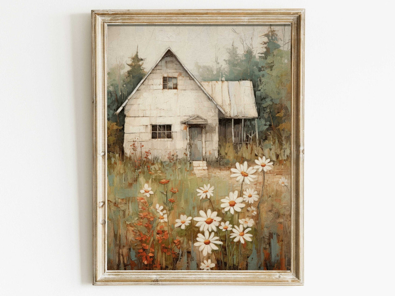 Old House Print – Farmhouse Living Room Wall Art