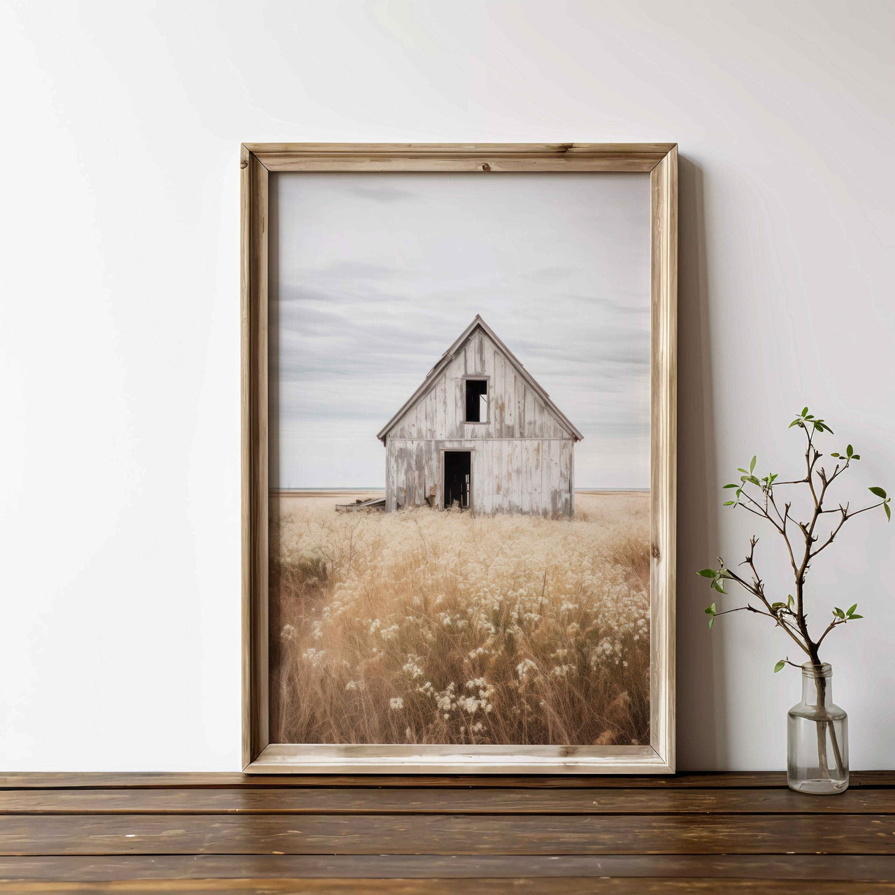 Rustic Barn Wall Art – Farm Nursery Print for Boys and Girls Room