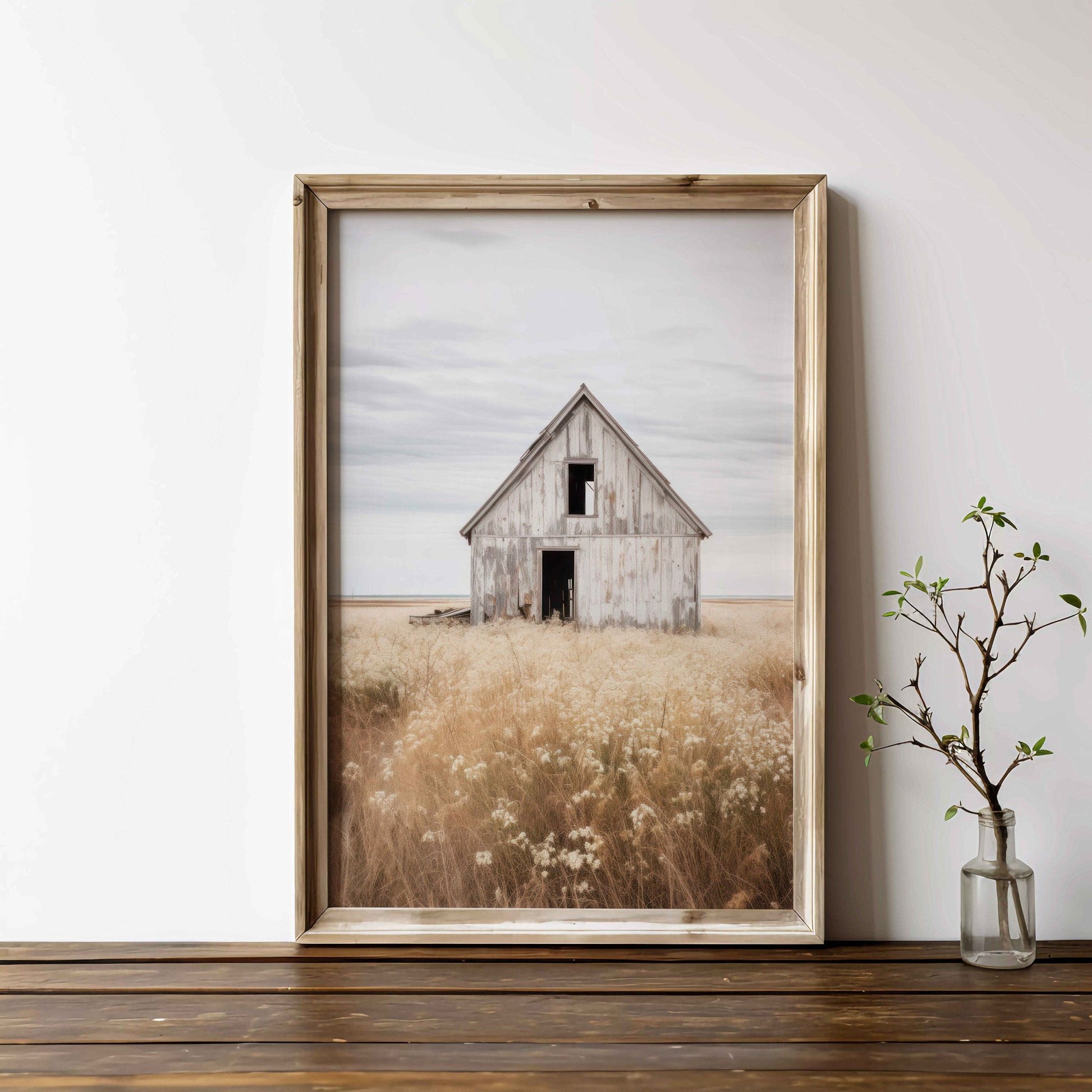 Old House Print, Decayed Abandoned House, Barn Painting, Rustic Farmhouse Decor, Vintage Countryside Print, Printable Country Home Decor - My Store