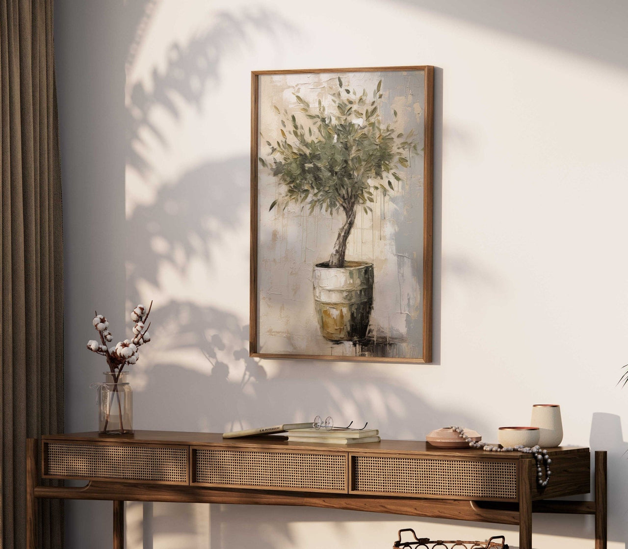 Olive Tree Wall Art – Botanical Living Room Print
