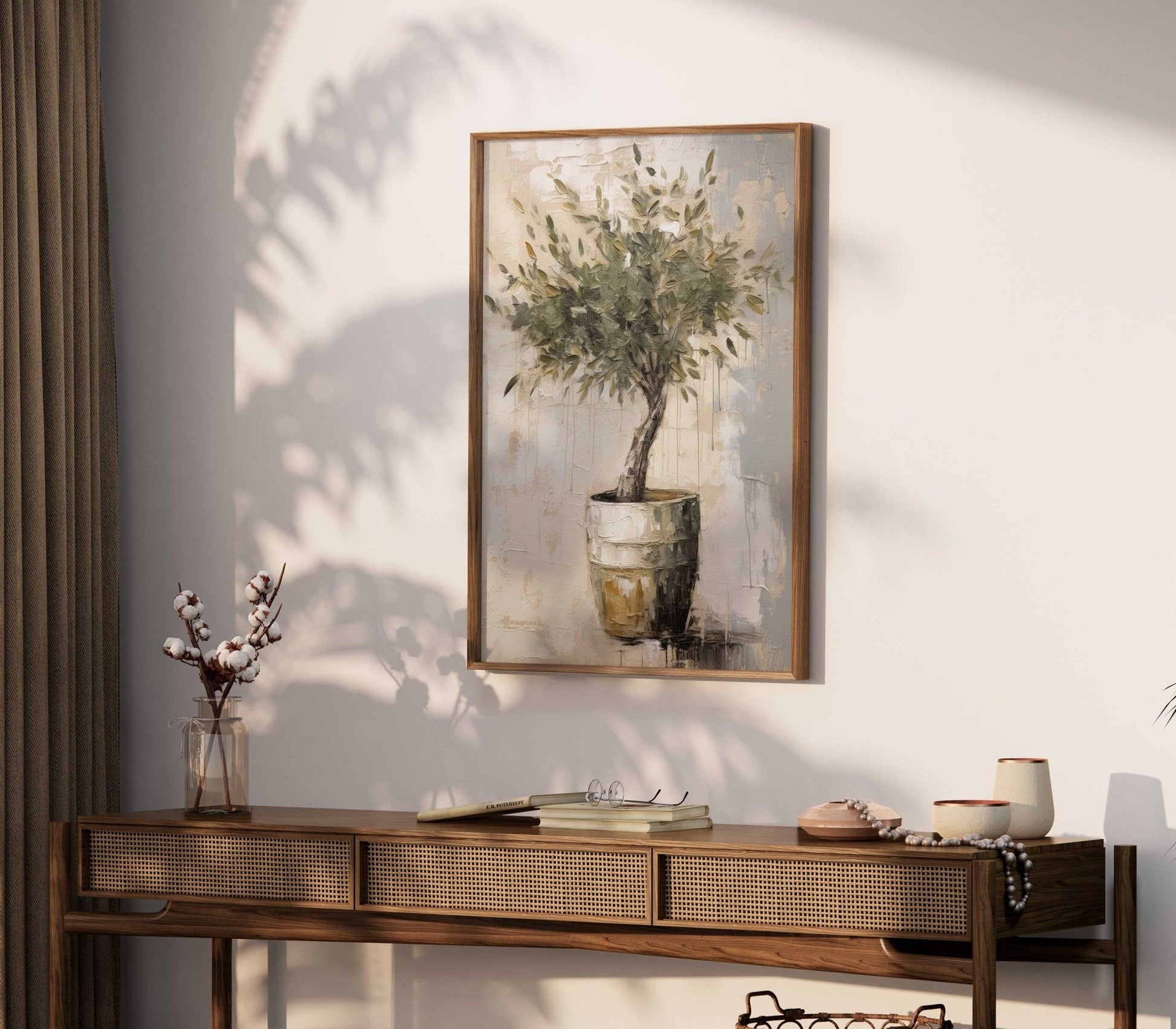 Olive Tree Wall Art, Vintage Botanical Decor, Mediterranean Painting - WildfieldPrints