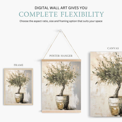 Olive Tree Wall Art, Vintage Botanical Decor, Mediterranean Painting - WildfieldPrints