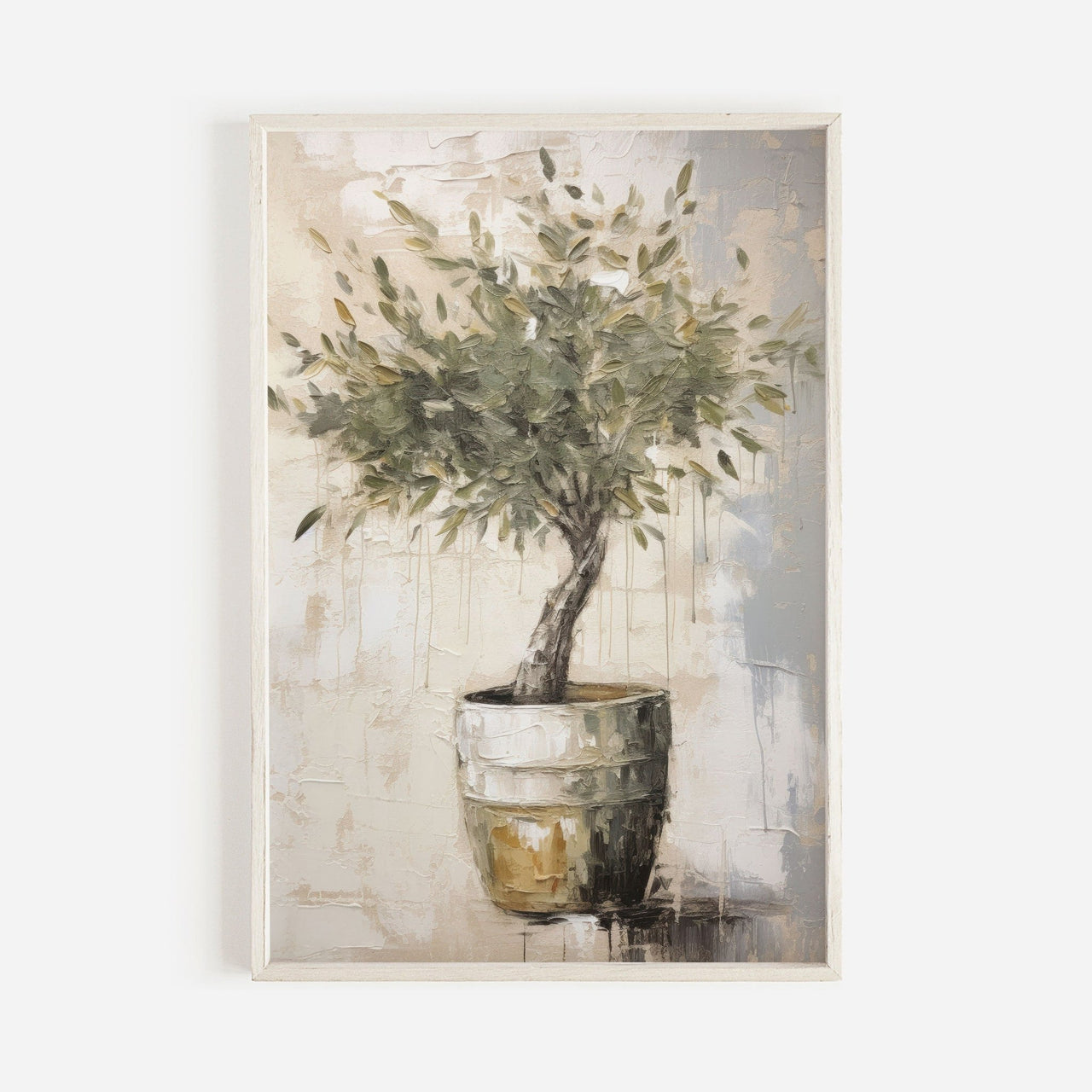 Olive Tree Wall Art – Botanical Living Room Print