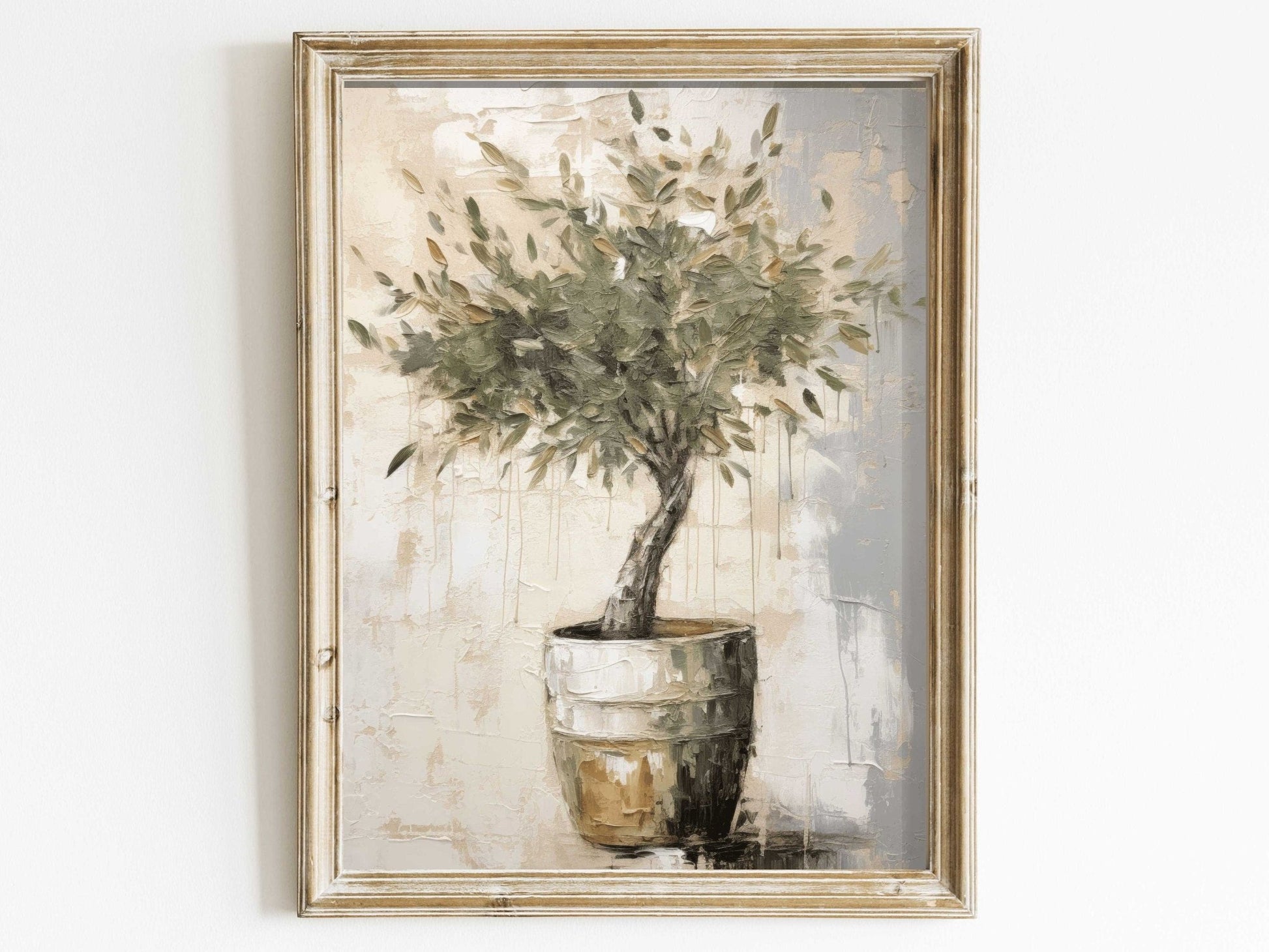 Olive Tree Wall Art, Vintage Botanical Decor, Mediterranean Painting - WildfieldPrints