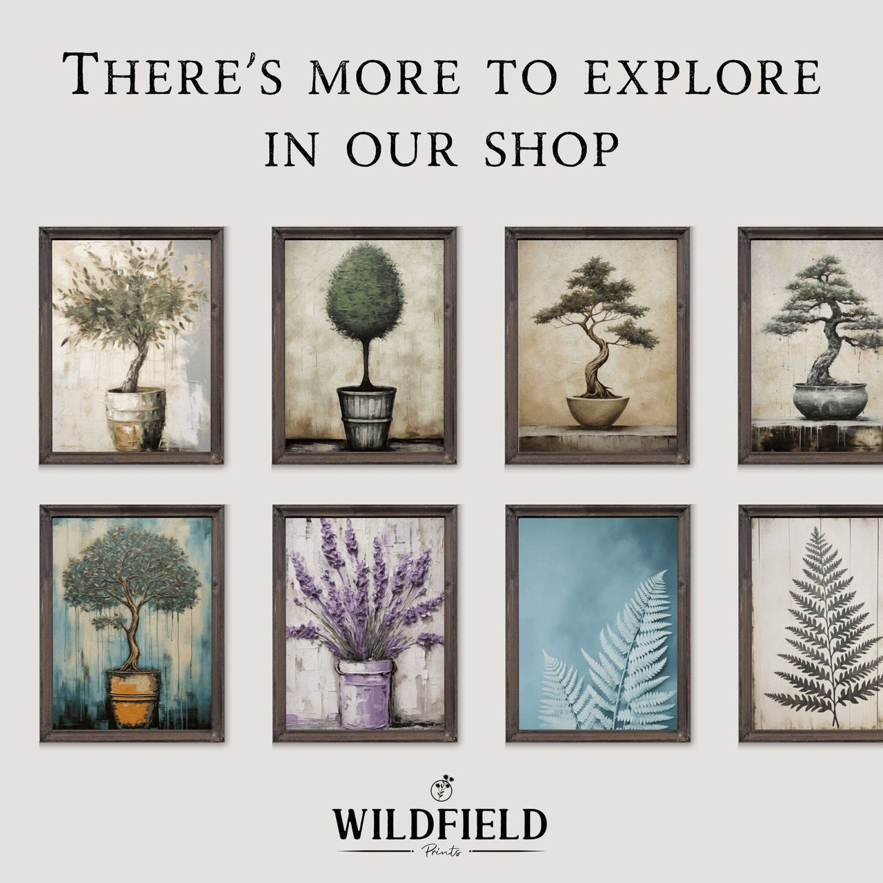 Orange Tree Wall Art – Farmhouse Living Room Print
