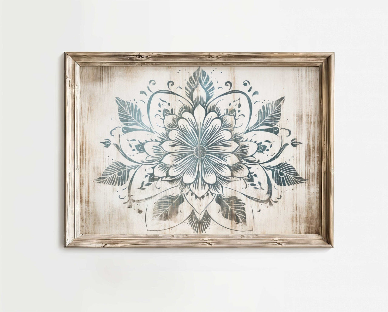 Ornamental Floral Wall Art – Botanical Bedroom Print