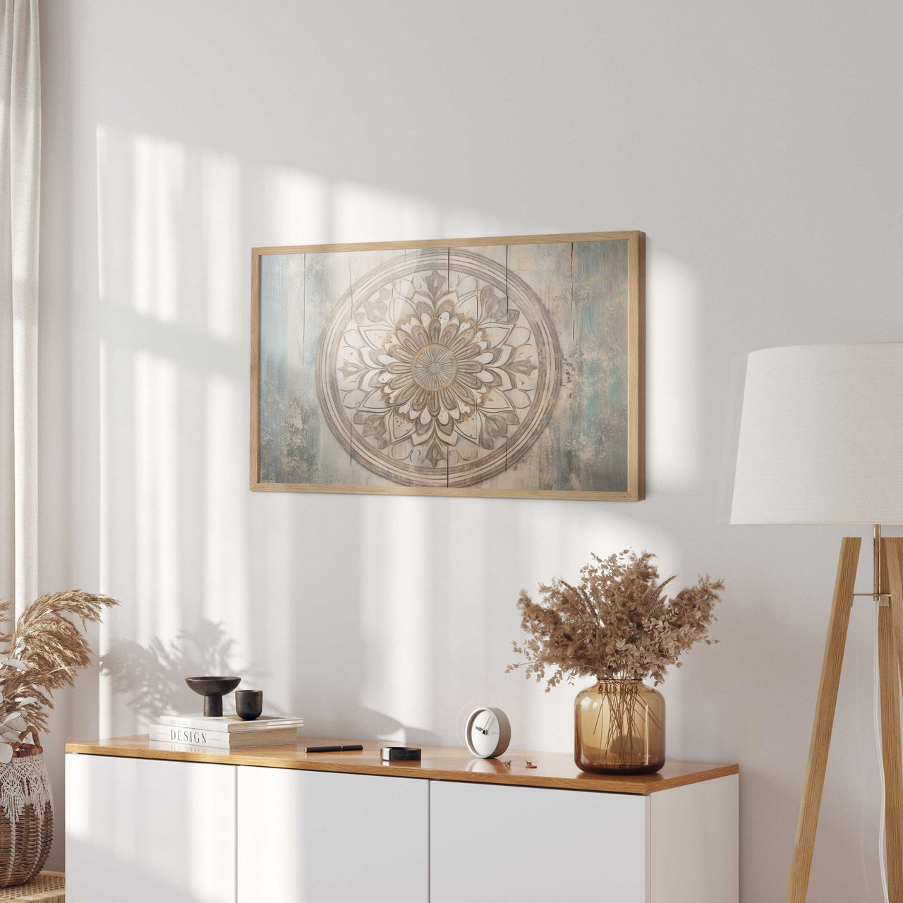 Abstract Flower Wall Art – Botanical Living Room Print