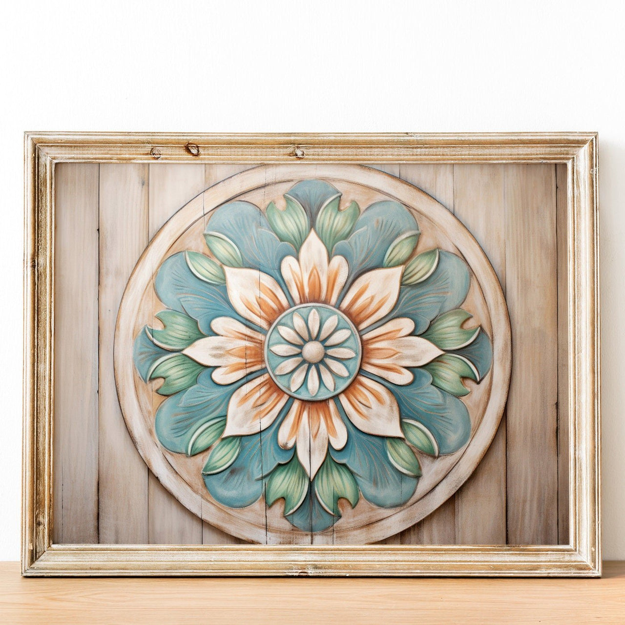 Mandala Wall Art – Floral Living Room Print