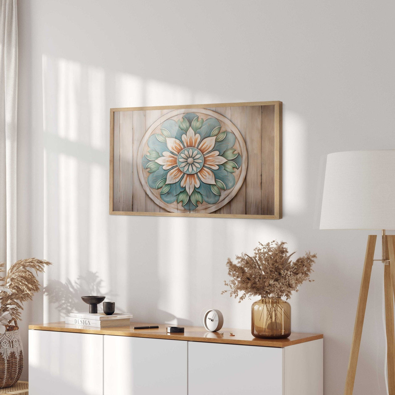 Mandala Wall Art – Floral Living Room Print