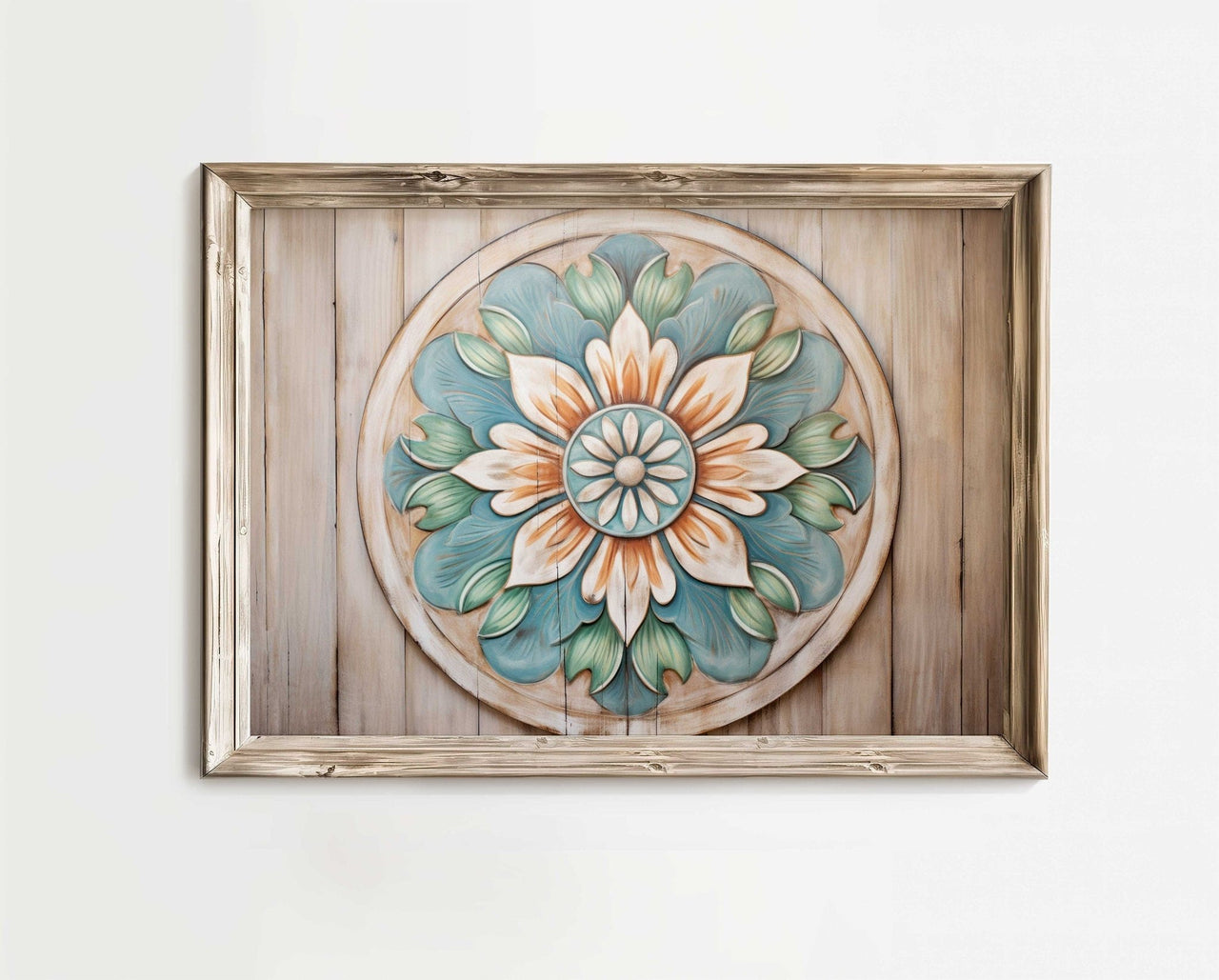 Mandala Wall Art – Floral Living Room Print
