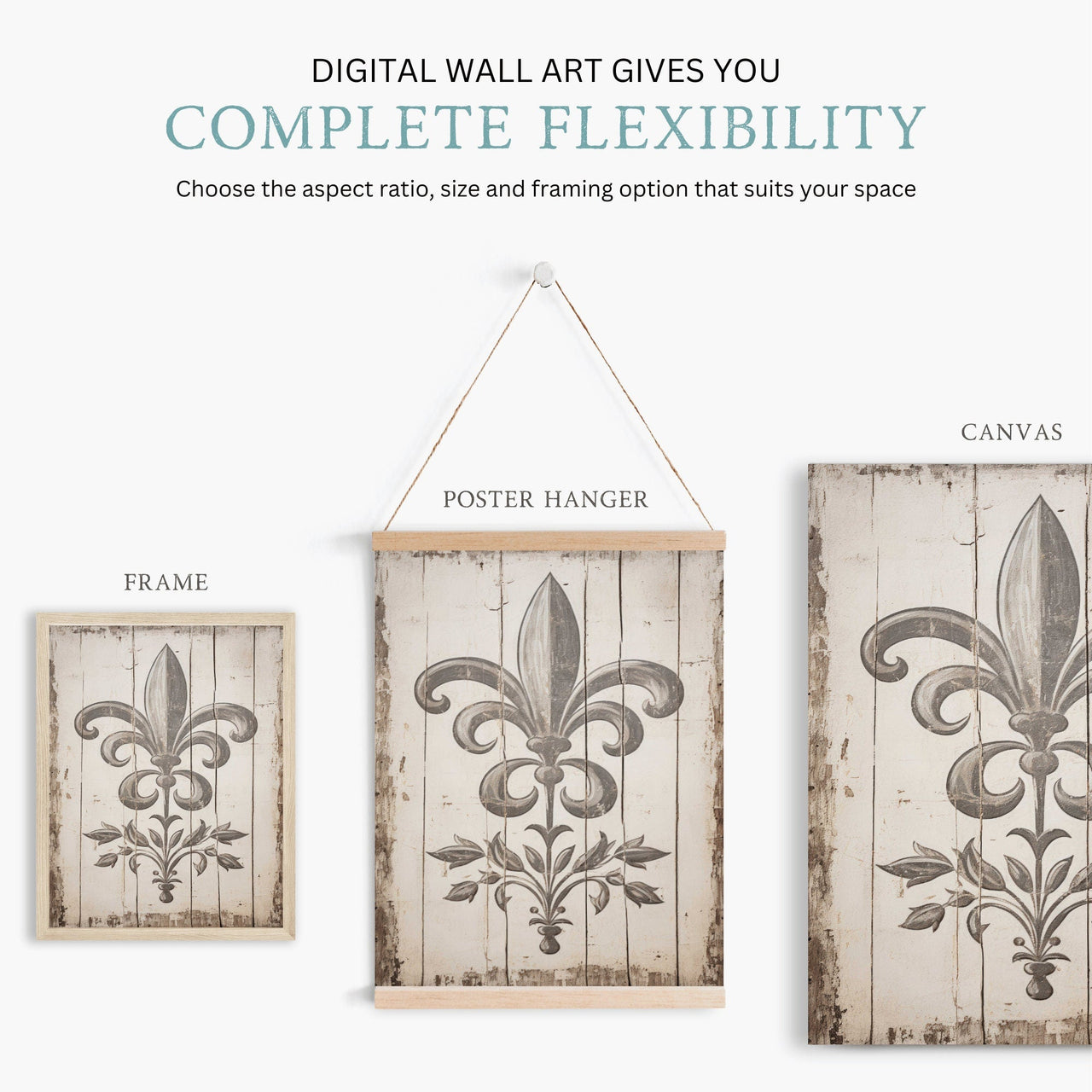 Abstract Wall Art – Farmhouse Living Room Print