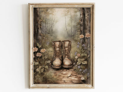 Outdoors Adventure Wall Art, Hiking Print, Vintage Nature Decor - WildfieldPrints
