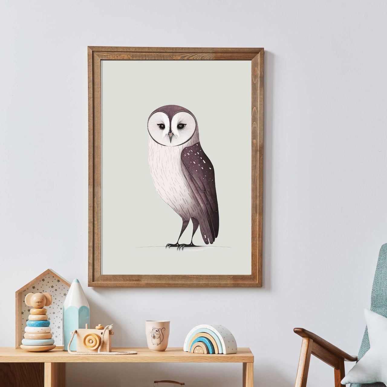 Owl Wall Art – Animal Nursery Print