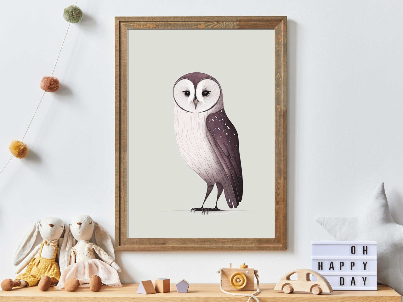 Owl Wall Art – Animal Nursery Print