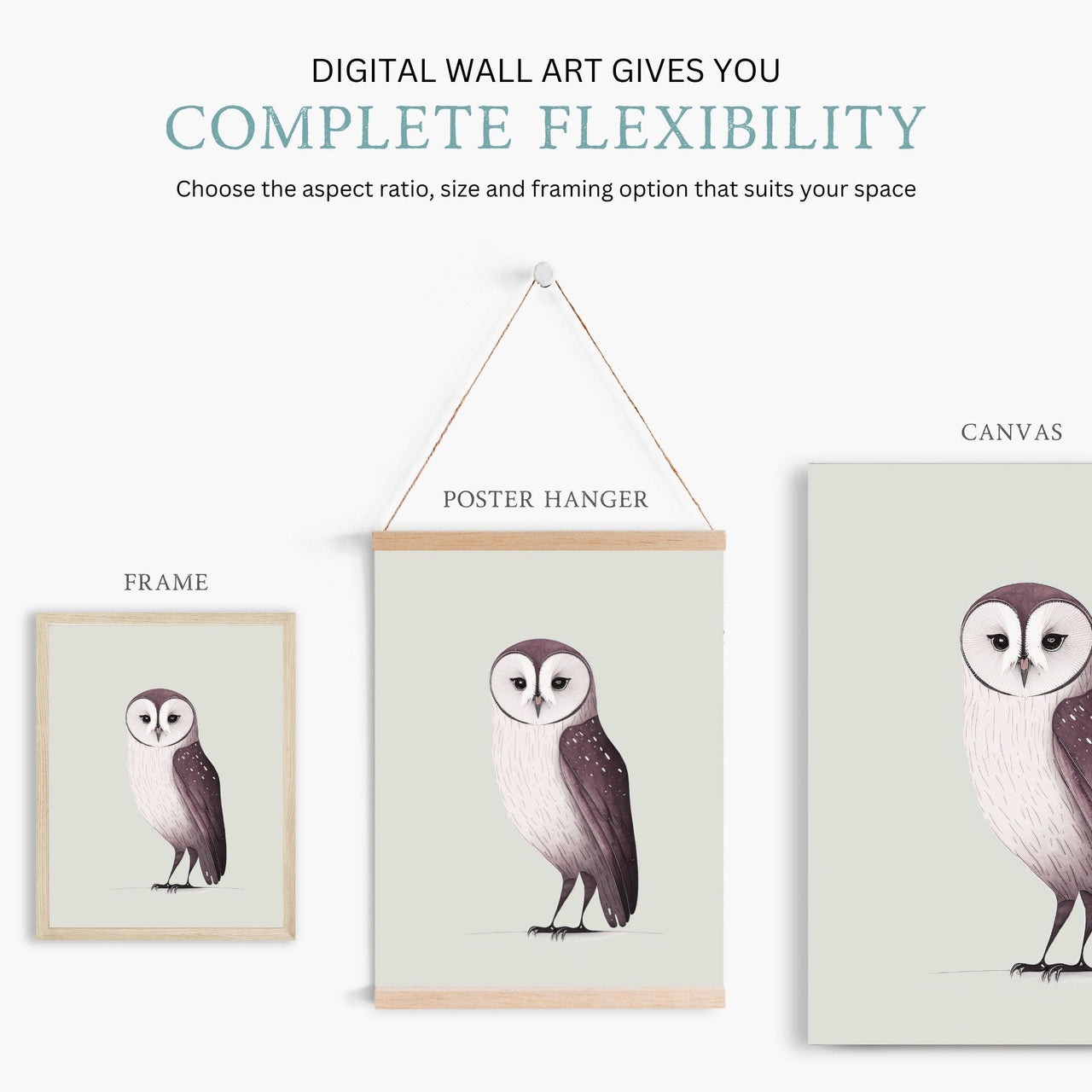 Owl Wall Art – Animal Nursery Print