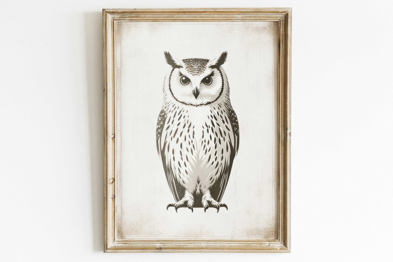 Owl Wall Art – Forest Animal Nursery Print