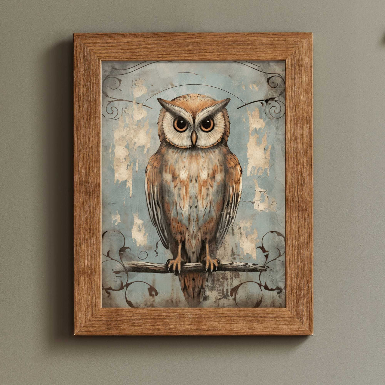Owl Wall Art – Forest Animal Nursery Print