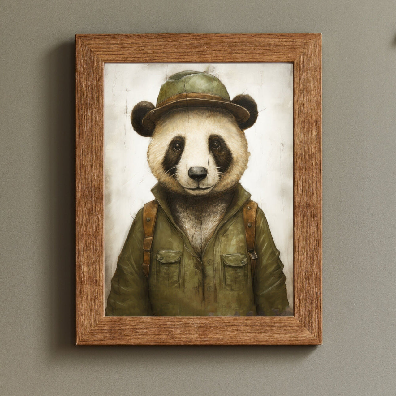 Panda Wall Art – Animal Nursery Print for Kids Room