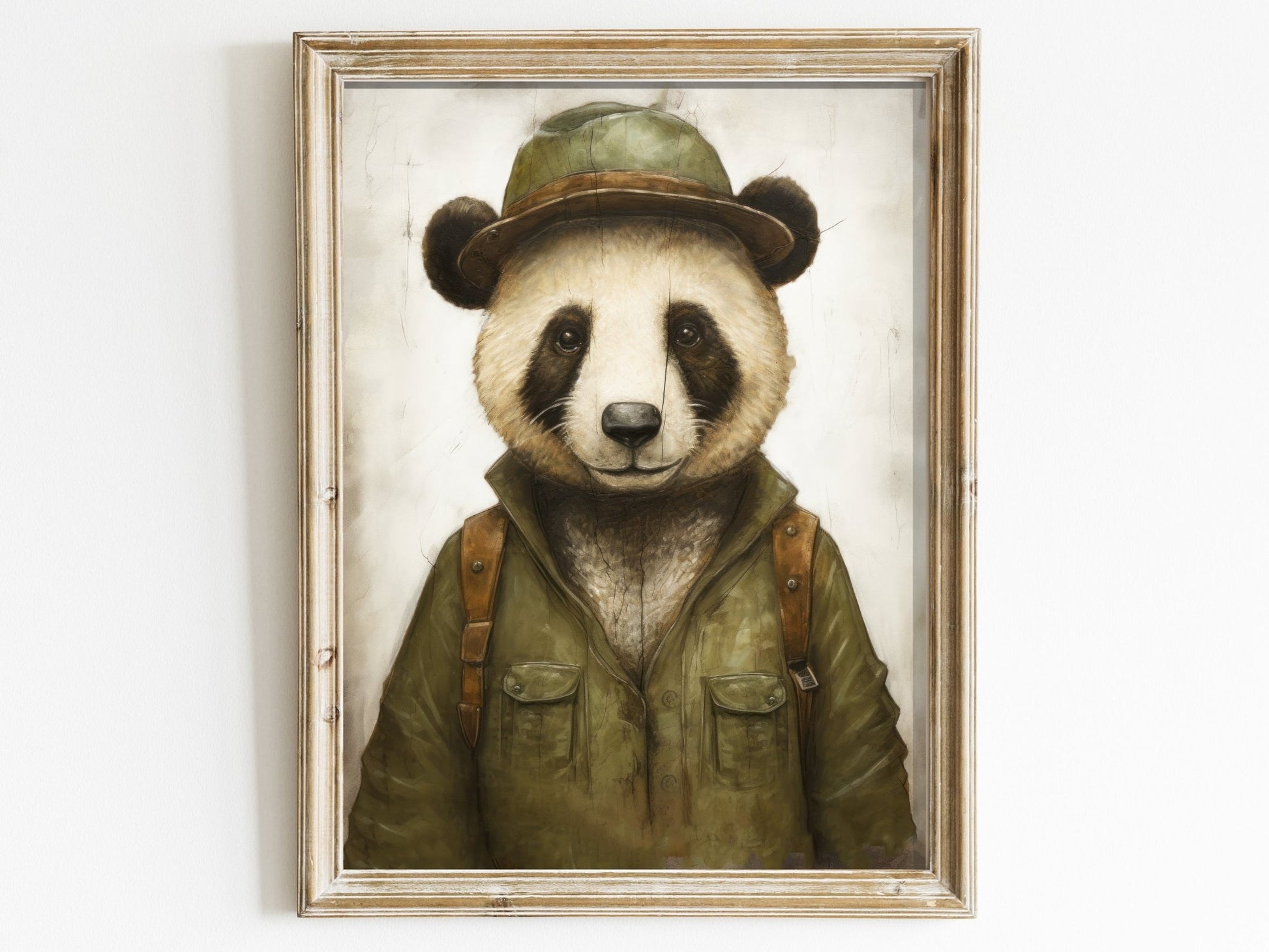 Panda Wall Art, Vintage Nursery Decor, Kids Room Animal Prints - WildfieldPrints