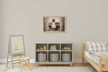 Piano Nursery Decor, Music Print for Girls, Vintage Wall Art - WildfieldPrints