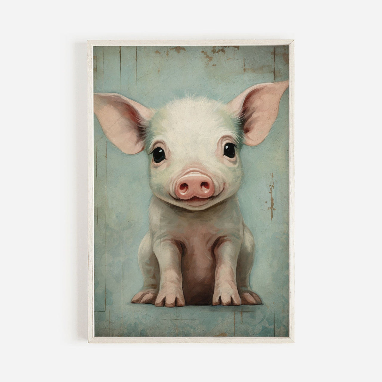 Piglet Wall Art – Farm Nursery Print