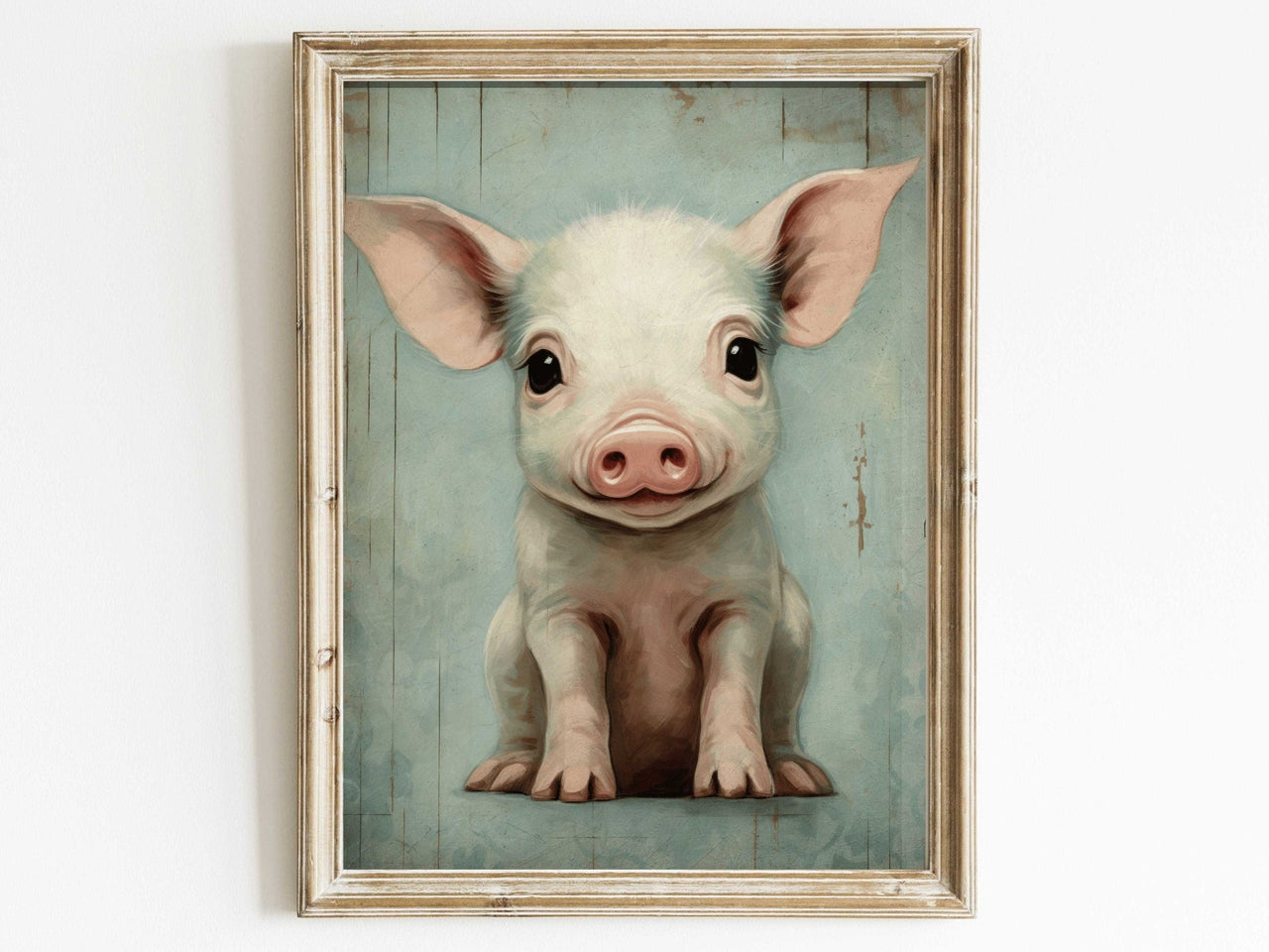 Piglet Wall Art – Farm Nursery Print