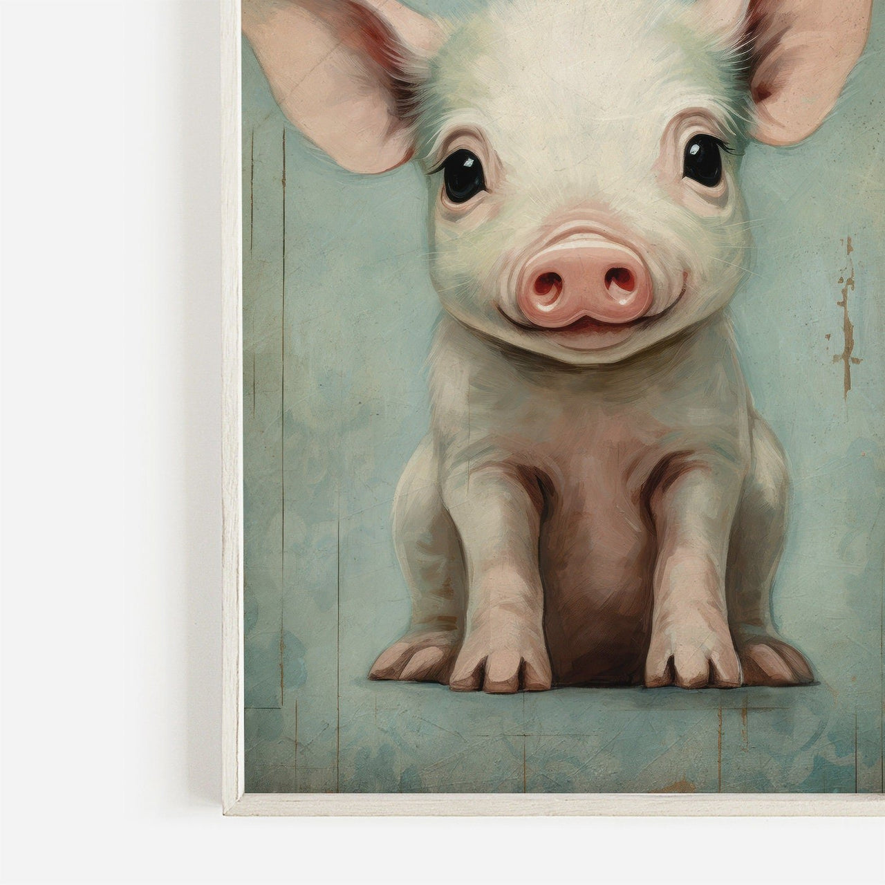 Piglet Wall Art – Farm Nursery Print