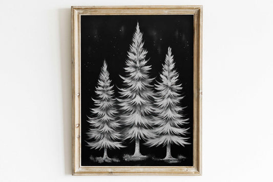 Spruce Tree Wall Art – Holiday Nursery Print