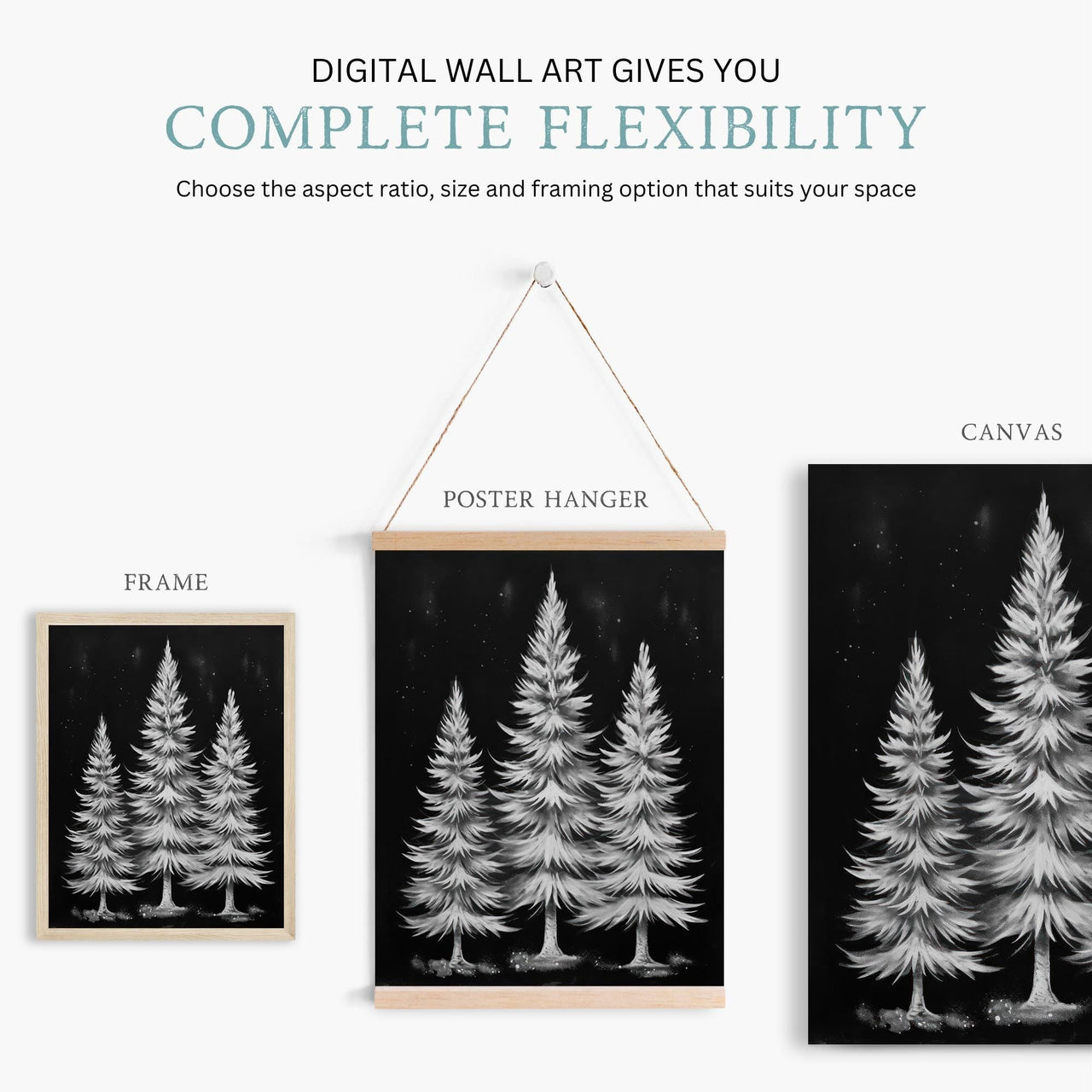 Spruce Tree Wall Art – Holiday Nursery Print