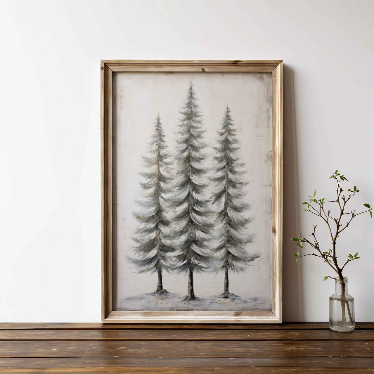 Spruce Tree Wall Art – Forest Nursery Print for Boys