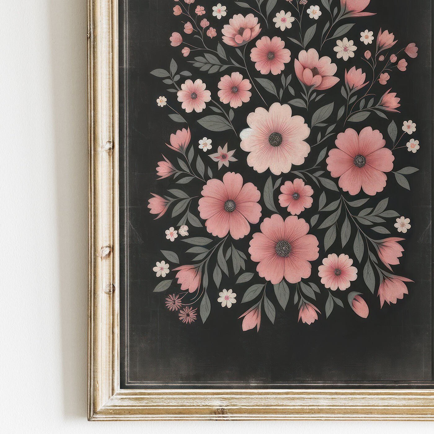 Pink Flower Art, Modern Farmhouse Nursery Decor, Floral Wall Decor - WildfieldPrints