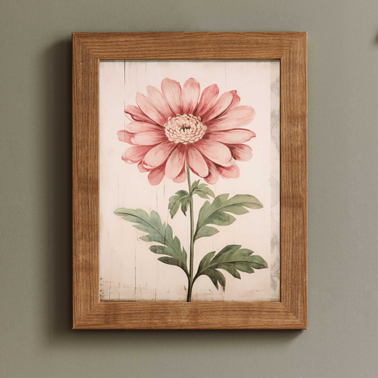 Pink Flower Print – Floral Girls Room Wall Art