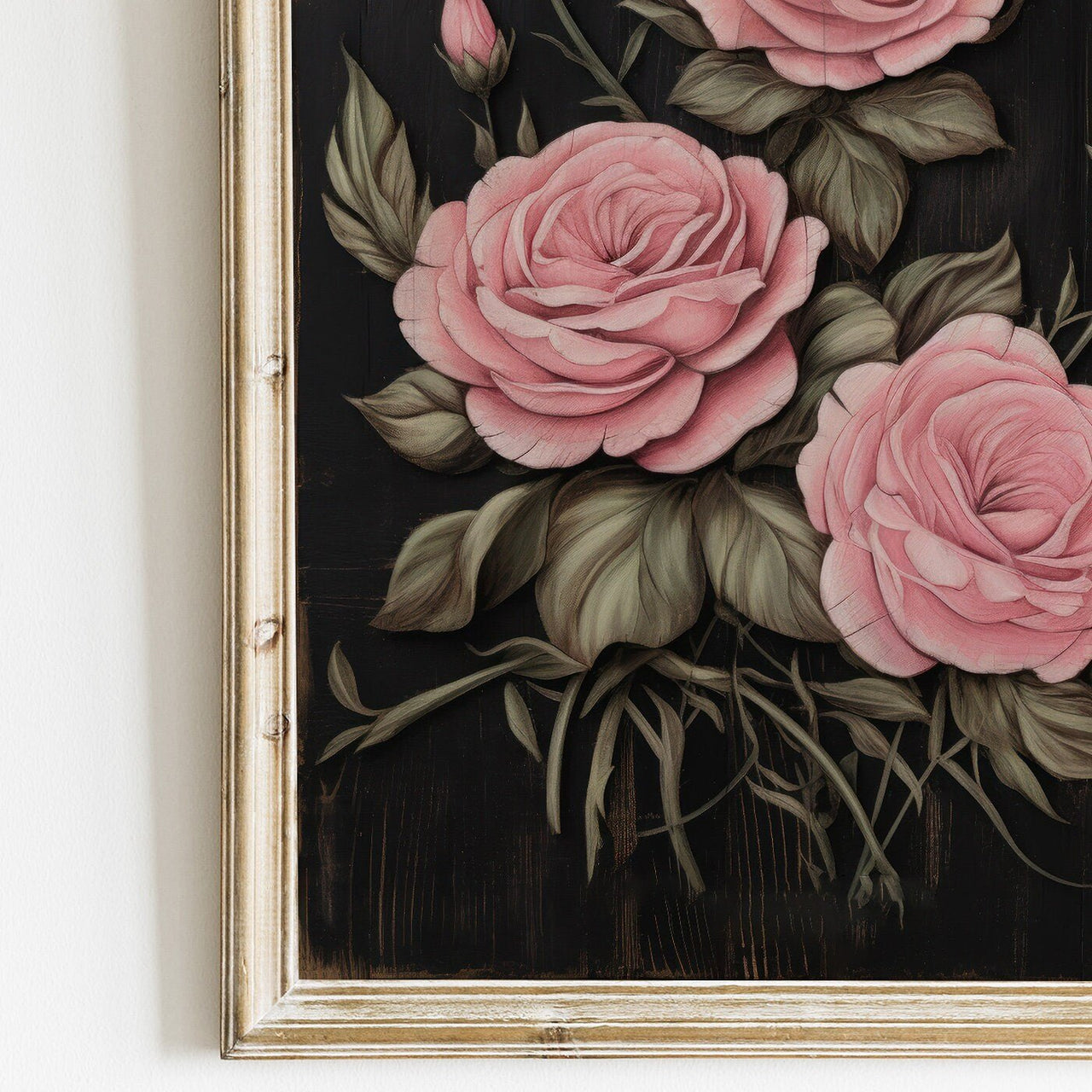 Pink Roses Print – Floral Bedroom Wall Decor