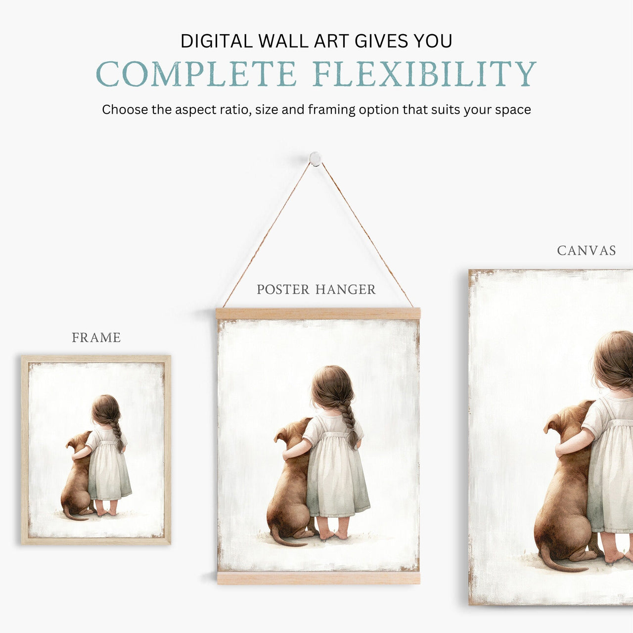 Pitbull Wall Art – Dog Nursery Print for Toddler Room