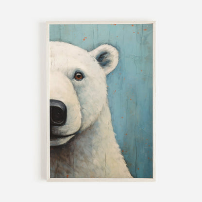 Polar Bear Wall Art, Vintage Nursery Decor, Perfect for Kids Room - WildfieldPrints