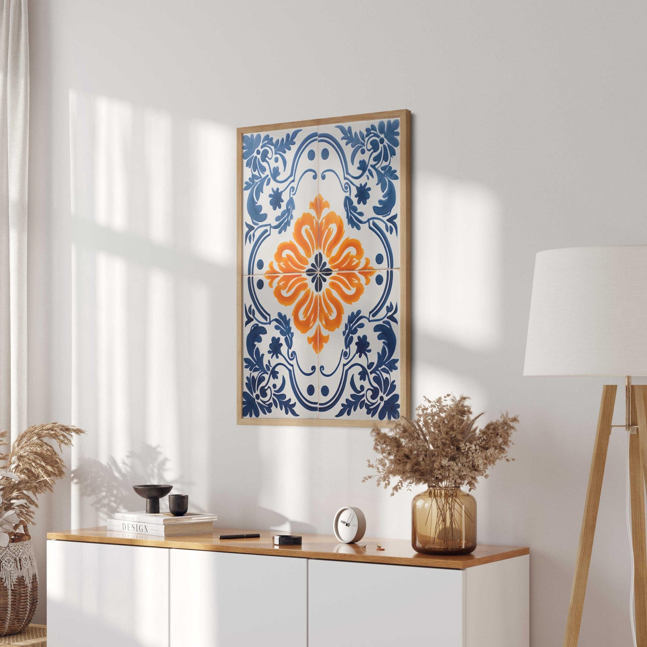 Portuguese Tile Wall Art – European Nursery Print