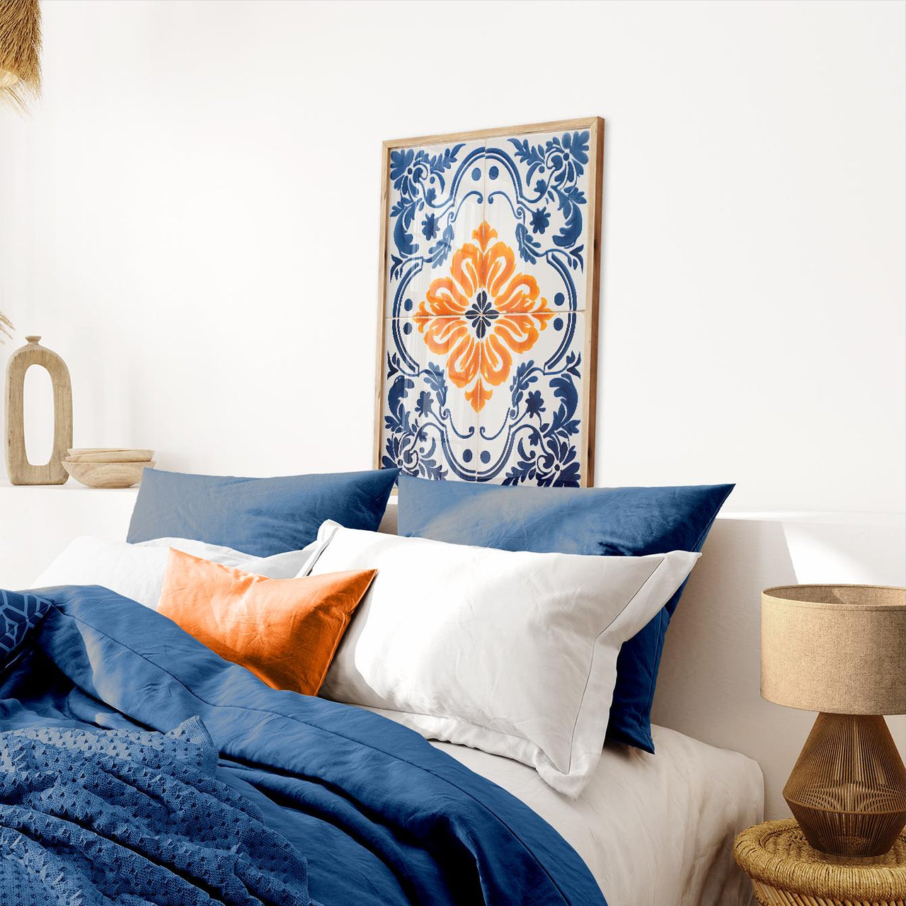 Portuguese Tile Wall Art – European Nursery Print