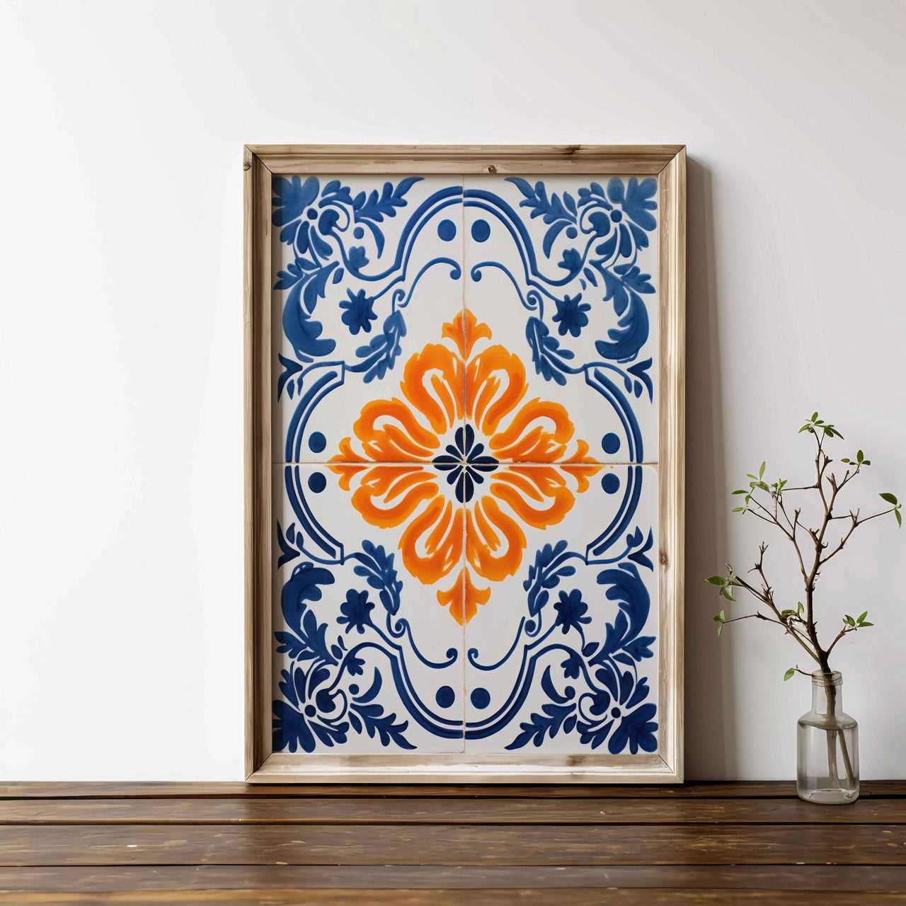 Portuguese Tile Wall Art – European Nursery Print
