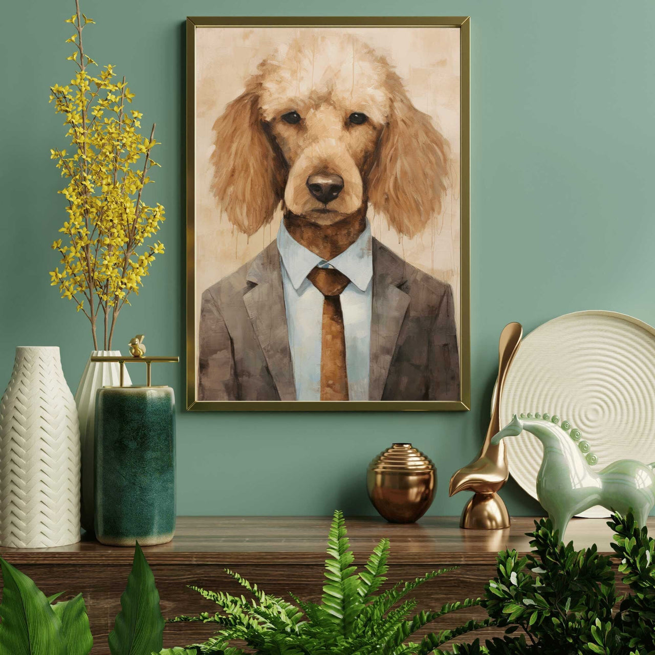 Poodle Wall Art – Dog Living Room Print