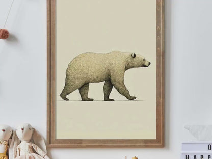 Brown Bear Wall Art – Animal Nursery Print