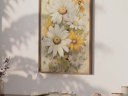 Daisy Bouquet Wall Art – Floral Girls Room Decor