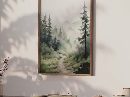 Spruce Forest Wall Art – Nature Living Room Print