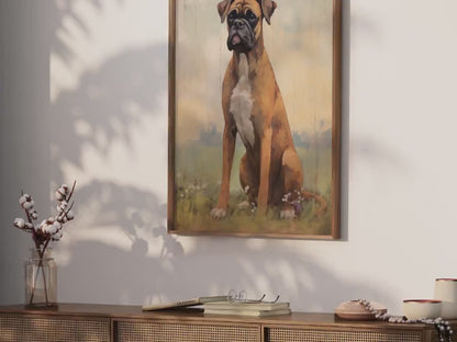 Boxer Dog Wall Art – Animal Boys Room Print