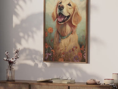 Golden Retriever Wall Art – Animal Nursery Print