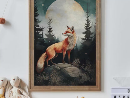 Watercolor Fox Print – Animal Nursery Wall Decor