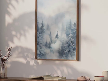 Spruce Forest Wall Art – Nature Living Room Print
