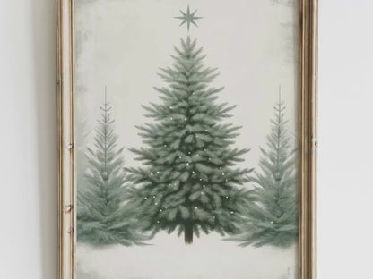 Christmas Tree Print – Holiday Nursery Wall Decor